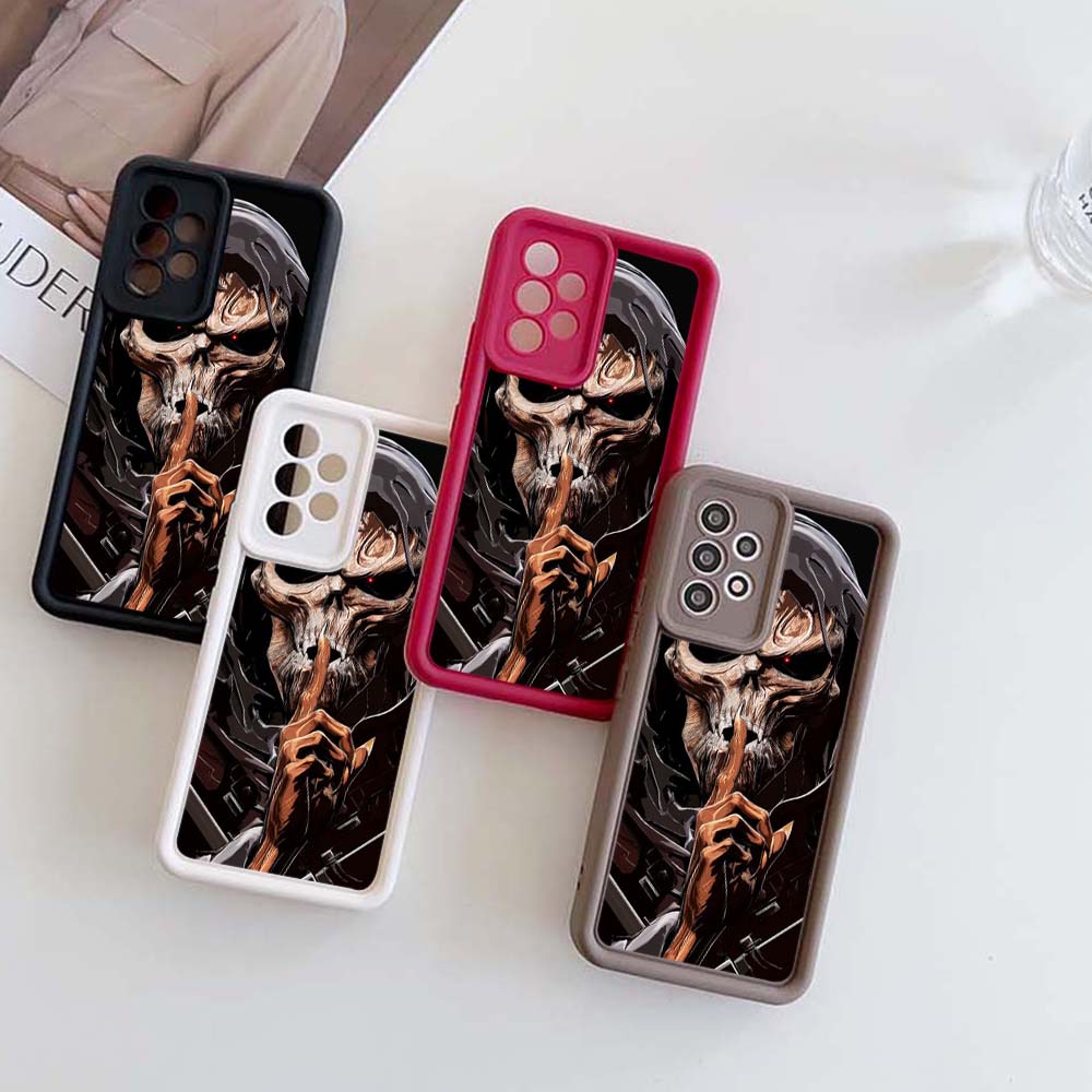 N13 Grim Reaper Череп Скелет Мягкий силиконовый чехол для Samsung A05s A54 A25 A34 Xiaomi POCO X5 Redmi Note 12S Huawei P50 Honor 90 Чехол с ангельскими глазками