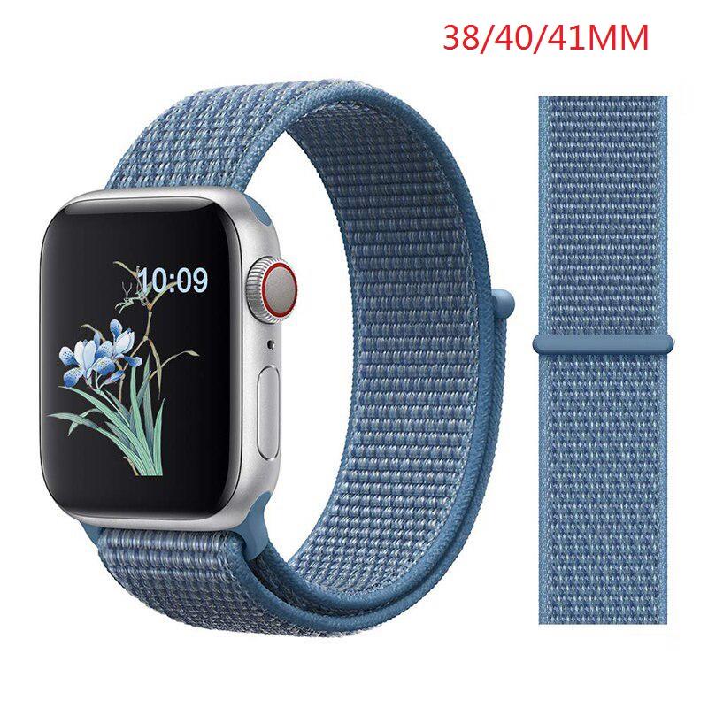 Nylon Band For Apple Watch Series Watch 9 8 / Ultra 2 7 6 SE 5/4/2/1 38 42MM Replacement Strap Loop for Iwatch Series 3 40/41/44 /45MM/49MM