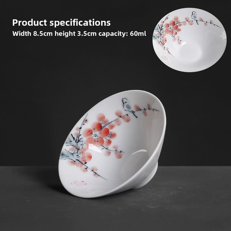 Сине-белый расписанный вручную тонкий шинный стакан для шляпы керамический чайный сервиз Кунг-фу маленькая чайная чашка одинарная чайная чашка чайная чашка большая мастер-чашка