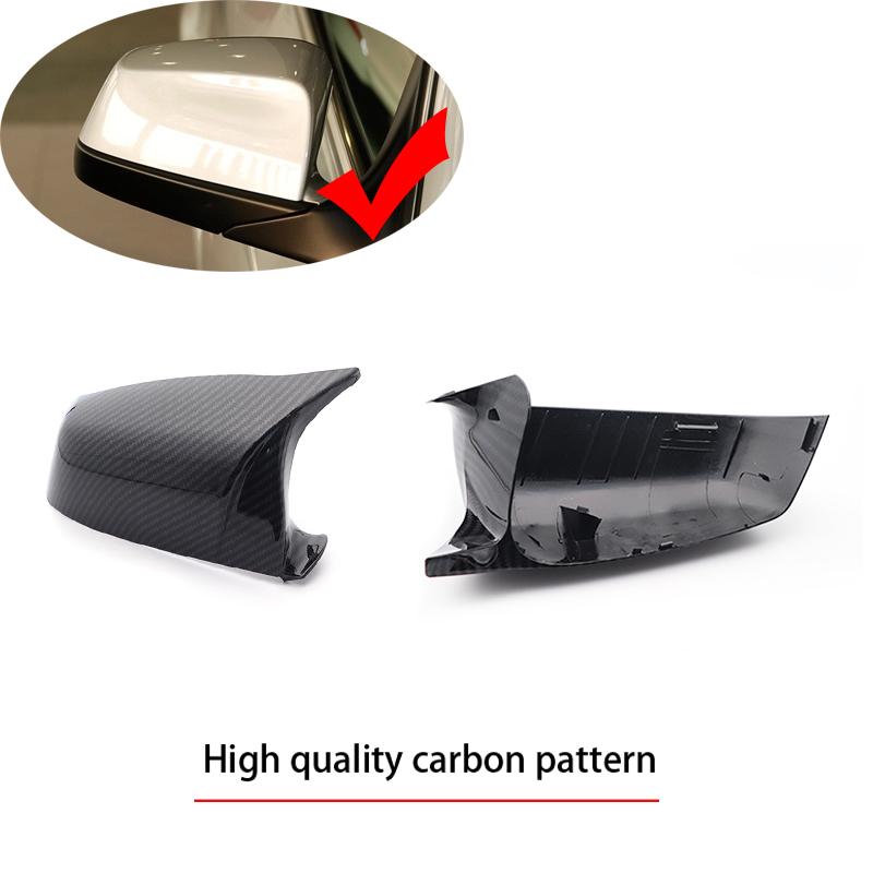 Side Wing Rearview Mirror Cover Cap For BMW 5 6 7 Series E60 E61 E63 E64 F01 F02-F04 F06 F07 F10 F11 F12 F13 Carbon Fiber