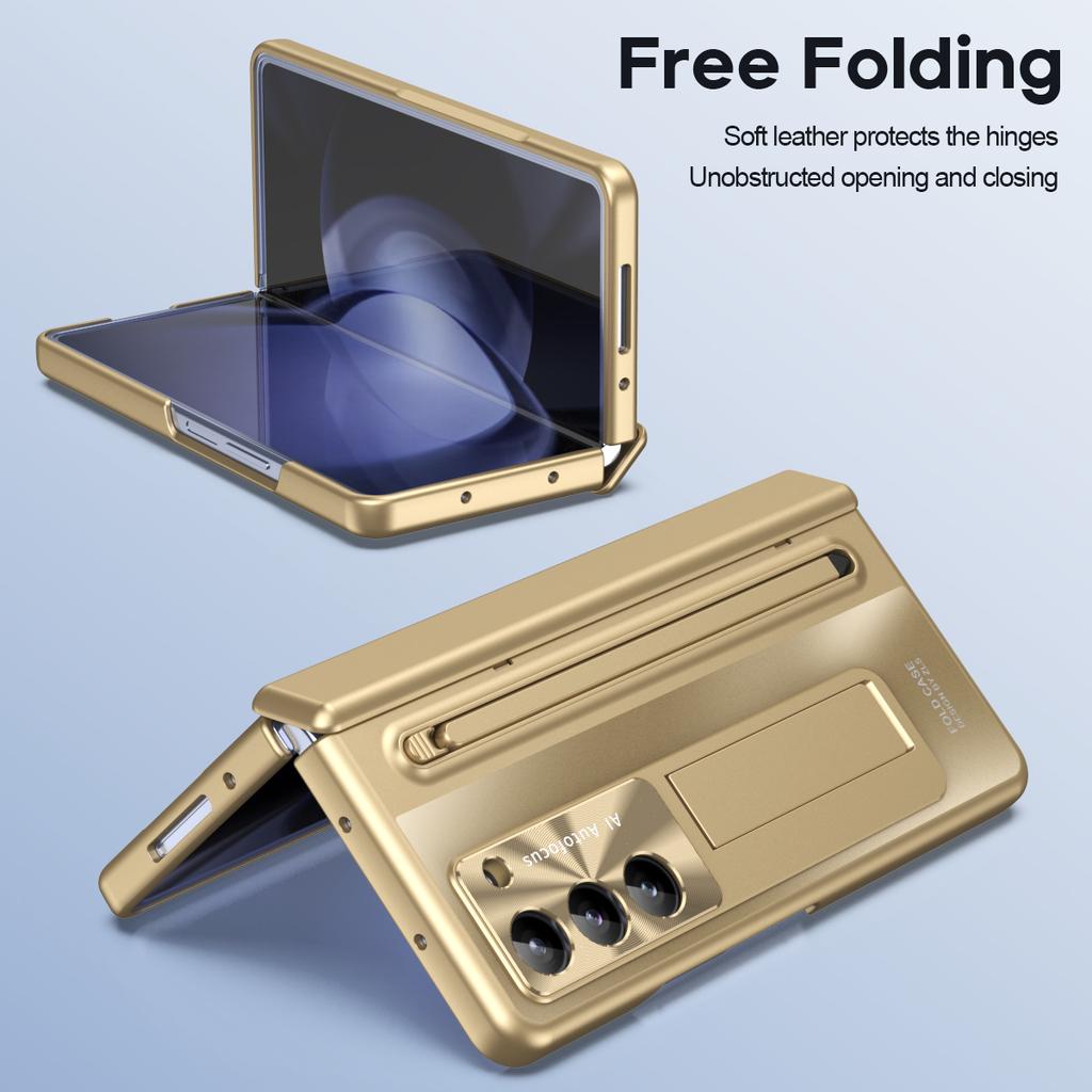 С сенсорной ручкой для Samsung Galaxy Z Fold 6 5 4 Чехол Hinge Armor Противоударный Магнитный Kickstand 360 Полная Защита Складной Чехол