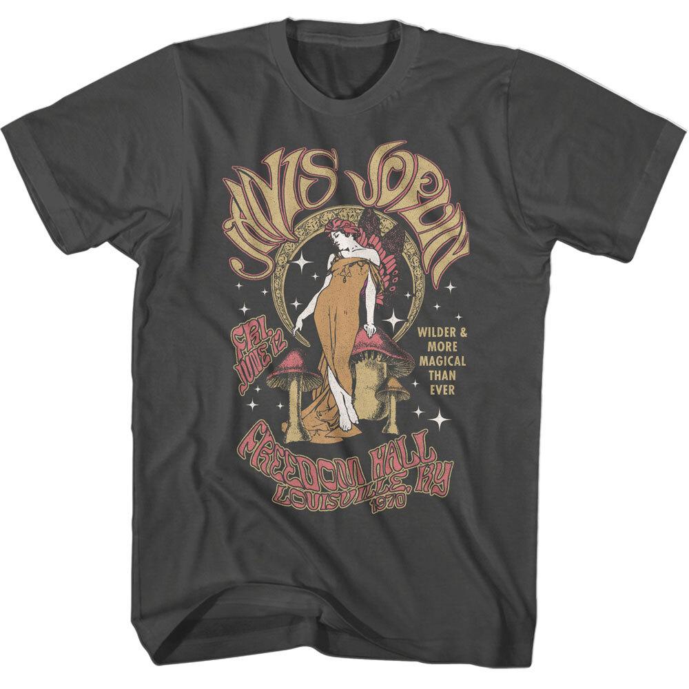 New Janis Joplin T-Shirt Fairy and Moon Classic Rock Mens Vintage Smoke Cotton Unisex T-Shirt