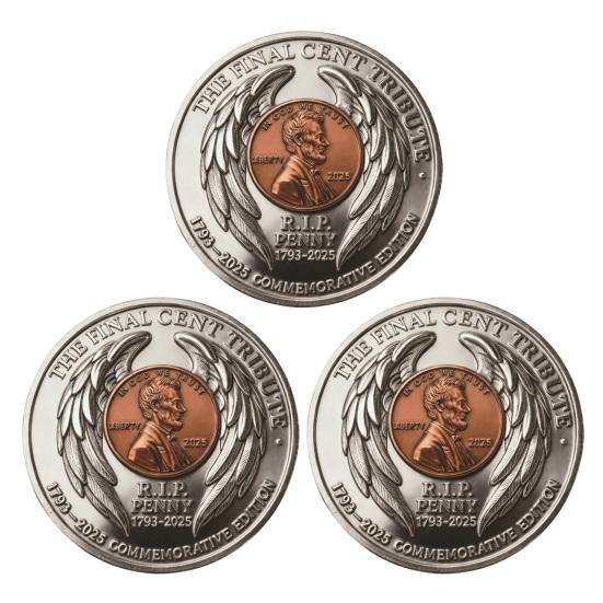 1/2/3/4/5Pcs Final Cent Tribute Coin R.I.P. Penny Souvenir Coin Historic Collectible Token History Buffs Collectors Enthusiasts Keepsake Gift