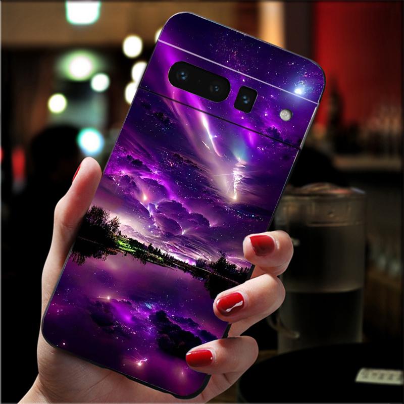 Phone Case For Google Pixel 10 9 Pro XL 9A 8 7 6 Pro Pixel 8A 7A 6A Pixel 8 7 6 5 Moonlight Beach Scenery Case