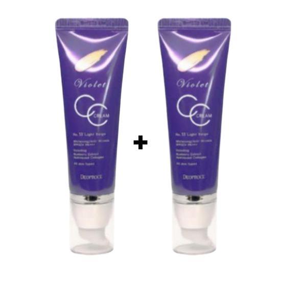 DEOPROCE Violet CC Cream SPF50+ PA+++ No.23 Sand Beige 50g