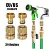 1Sets Garden Hose Quick Connect Water Hose Fitting 3/4 Inches Brass Female And Male Connector