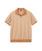 IOLO Striped Supima Cotton Open Collar_Orange