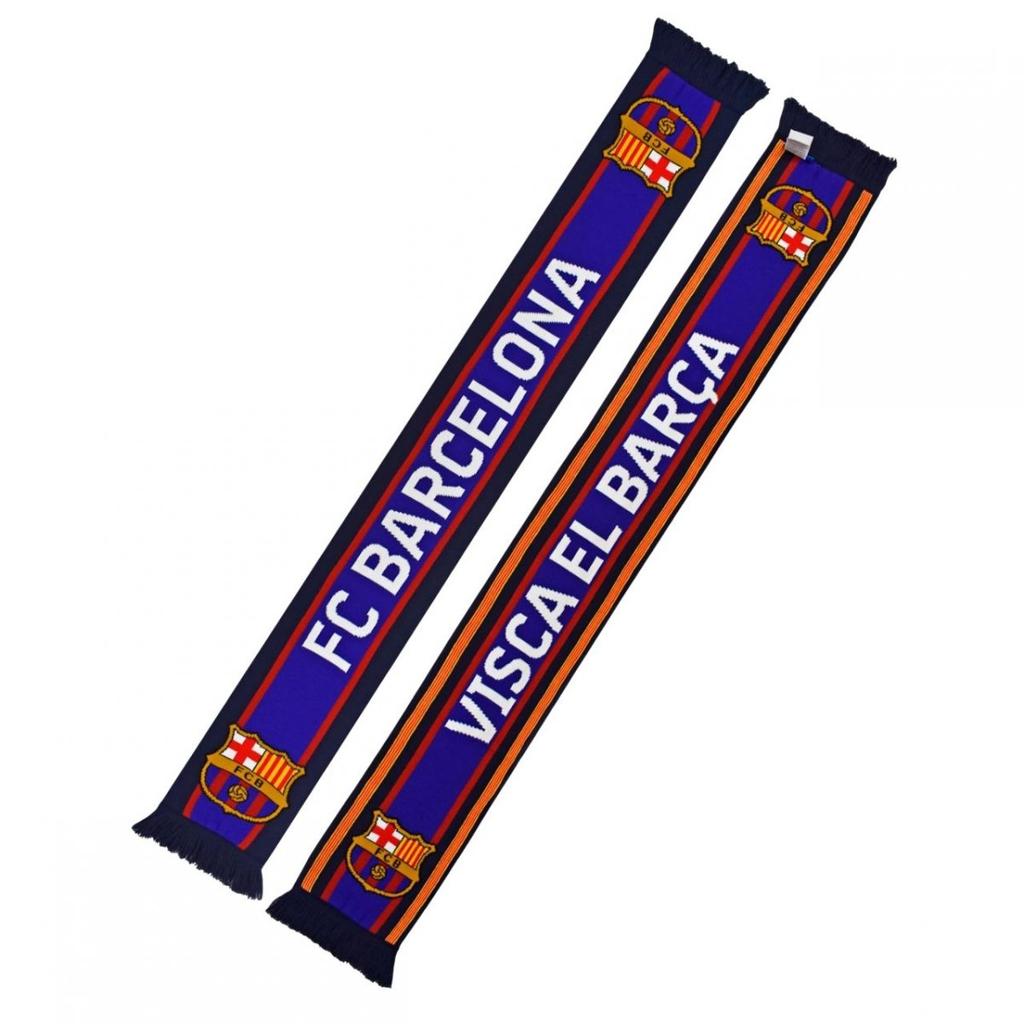 FC Barcelona Double Knitted Scarf 5004BUD39 Navy Blue