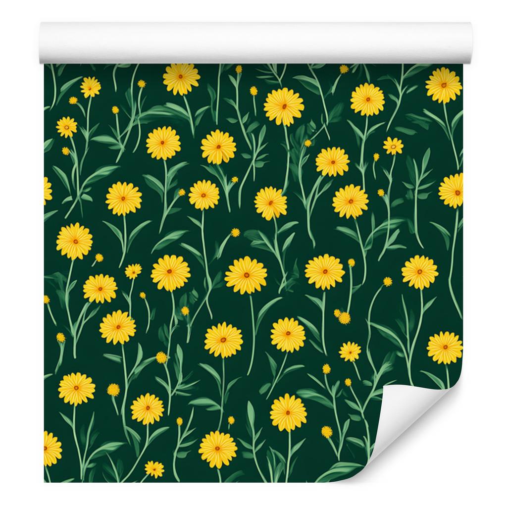 Dandelion Wallpaper Sea and Bottle Green 50x1000