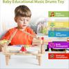 Детская барабанная установка Детские музыкальные инструменты Игрушки Монтессори Деревянный ксилофон Дошкольный музыкальный комплект Ударные игрушки Бубен День рождения