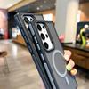 Роскошный двухцветный матовый магнитный чехол для телефона Samsung Galaxy S25 S24 S23 S22 Ultra Plus Magsafe Wireless Charge прозрачный чехол