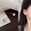 S925 Pearl Stud Earrings, Tide Round Bead Stud Earrings, Women Don'T Need To Pick Them When Sleeping, Students Raise Ear Hole Earrings