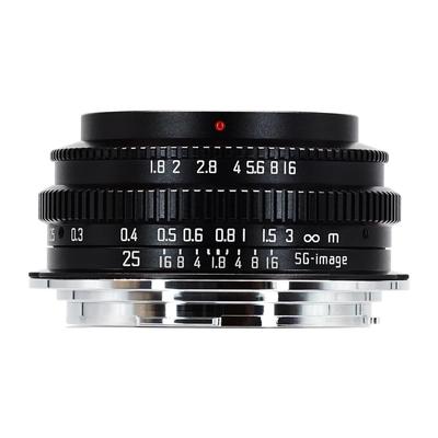 25 мм RF-крепление Совместимо с Canon RF МФ Блинчик Фикс Легкий Металл Черный SG-image F1.8 APS-C (Ручная фокусировка) Объектив, Объектив, Корпус, (2 года гарантии)