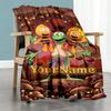 Biene Maja Personalized Text Blanket Multi-purpose Customizable Blanket Soft Warm Cozy Perfect for Home Decor Chair Livingroom Picnics
