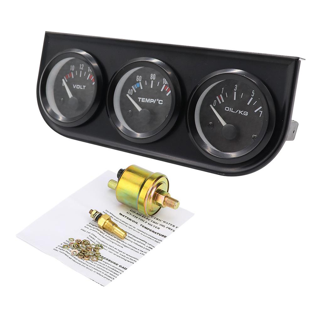 Датчик давления воды, температуры, вольтметр 3 в 1, измеритель для автомобиля, мотоцикла
