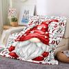 Love Gnome Heart Blanket Soft Throw Blanket For Home Bedroom Bed Sofa Travel Office Solid Christmas Blanket