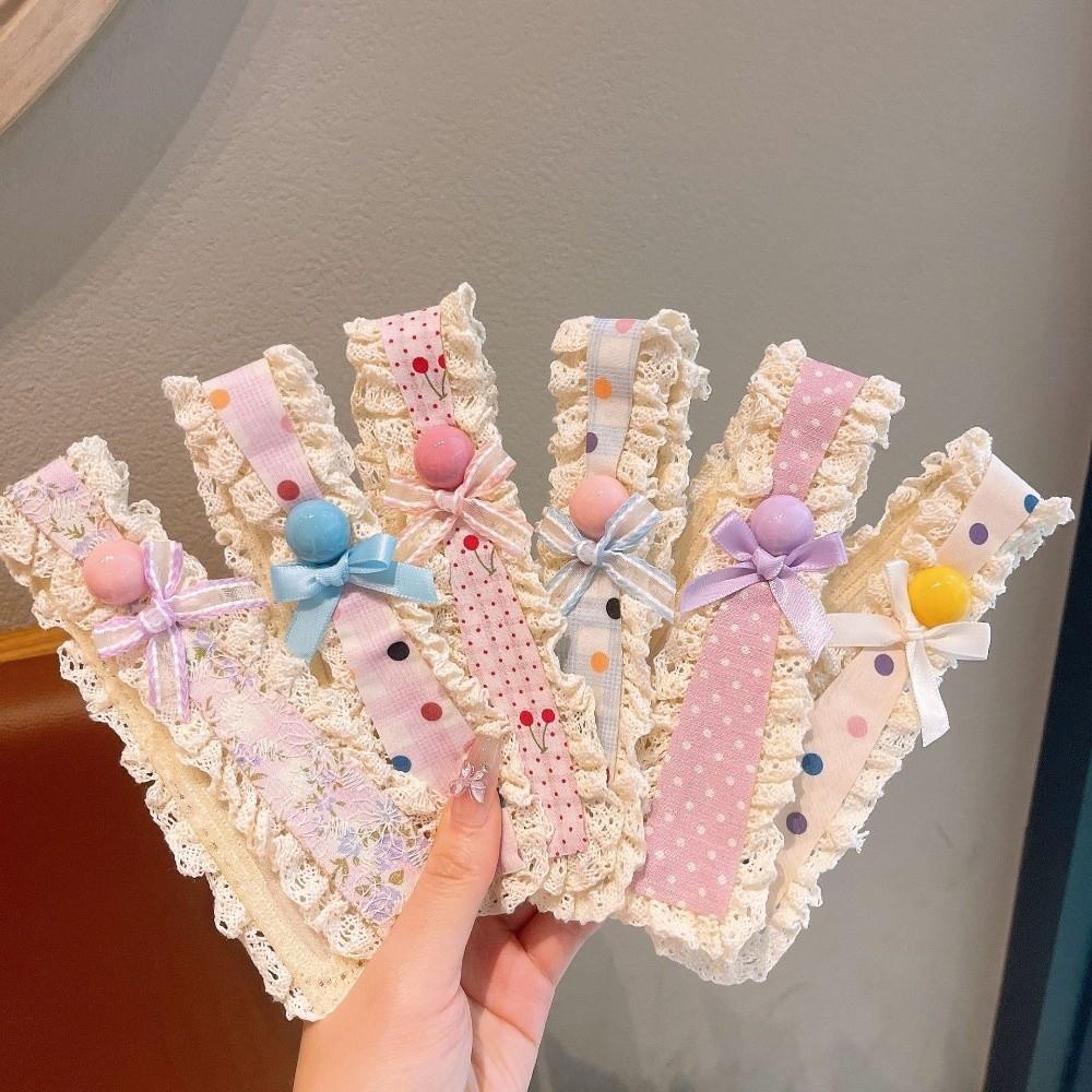 Contrasting Fabric Patchwork Paste Headband Bow Hair Accessories Sweet Hair Holder Kids