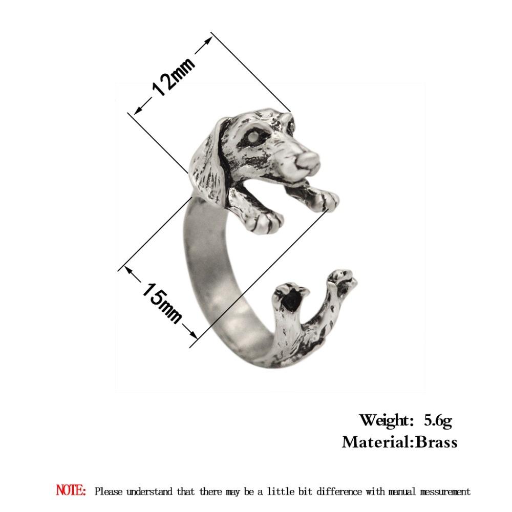 Кольца ручной работы в виде щенка таксы для женщин и девочек, шляпа, подарок для влюбленных в стиле бохо-шик, хиппи, коробка, подтяжки