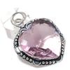 Розовый Кунцит Ручной работы Ювелирная подвеска из стерлингового серебра 925 пробы 2,09" D3q24