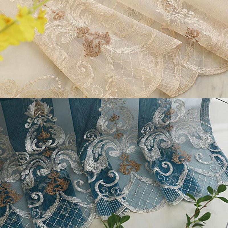 Европейский стиль, занавеска для гостиной, вышитая перегородка, занавеска для спальни, эркера, карниз для штор