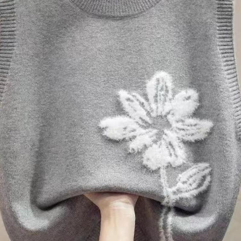 Knitted Vest for Women In Spring and Autumn Loose Fit Outerwear Knitwear Vest