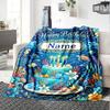 Underwater Birthday Celebration Blanket Customize Your Name Warmthful Decor Perfect For Sofa Couch Office Bed Picnics For All Occasions Stylish Decor