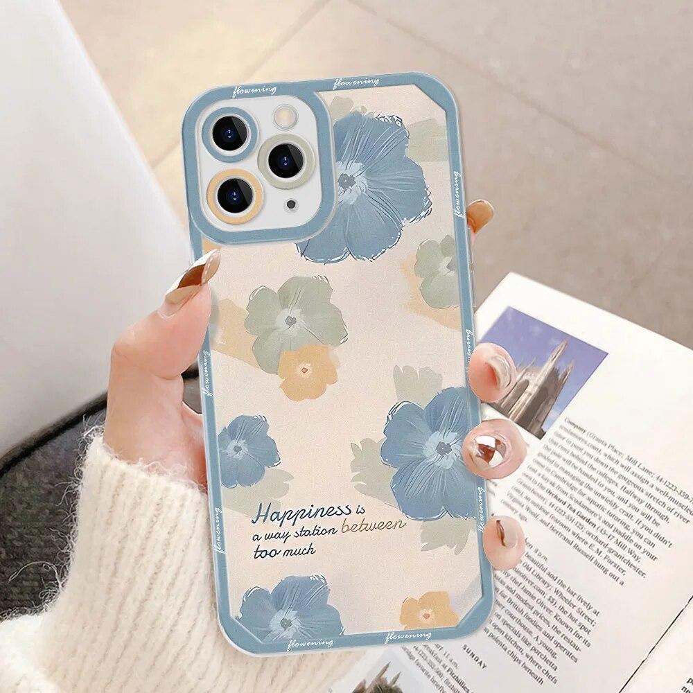 Чехол для телефона с цветами ромашки для iPhone 11, чехол для iPhone 13, 14, 12, 15 Pro Max Mini 7, 8 Plus XS XR X SE, цветной чехол с сердечком любви, чехол