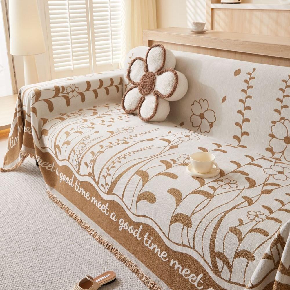 Funda Sofa Home Синель Цветы Диван Коврик Пледы Всесезонный Кемпинг Пикник Одеяло Чехол Чехол для Дивана