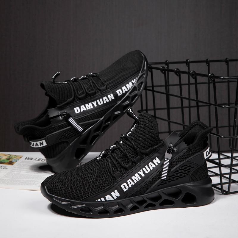 Fashion Fujeak Knit Men Sneakers Casual Sports Shoes Outdoor Athletic Running Walking Gym ShoesComfortable Walking Tennis Large Size