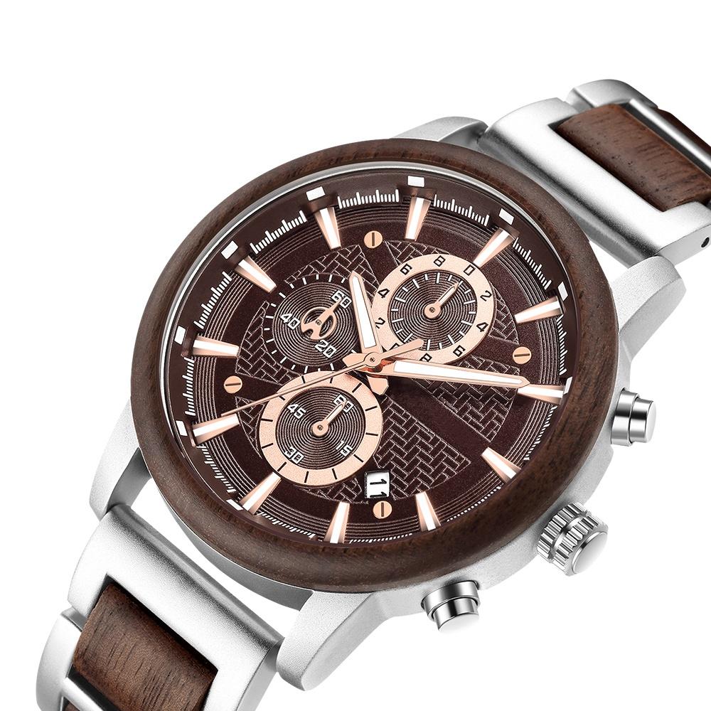 Solid Wood Men's Wood Wristwatch Wood Watch Gift to Men