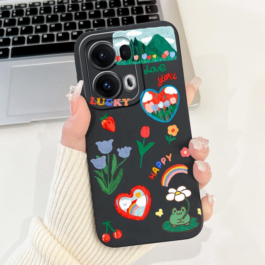 Милый Мультяшный Чехол Для Телефона Для OPPO Reno13 Pro / Reno13 / Reno13 F 4G 5G Мягкий Силиконовый Защитный Чехол Для Oppo Reno 13 13F 13Pro
