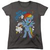Женская футболка My Little Pony, более темный угольный цвет, унисекс