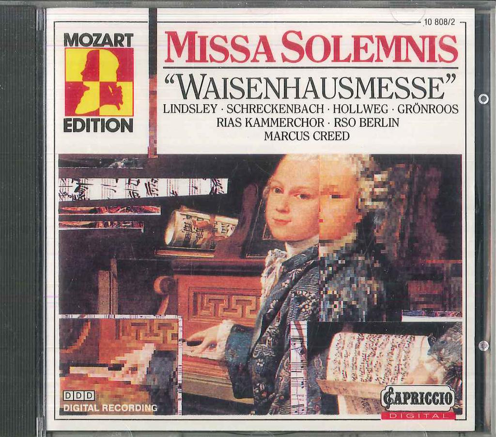 CD МОЦАРТ ЛИНДСЛИ МАРКУС КРИД Missa Solemnis Orphanage Mass SMU23 APRICCIO 1990 Япония Классика Б/У