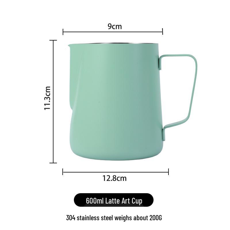 Pin Chuang 304 Stainless Steel Latte Art Cup with Scale, Pointed Spout, and Thickened Milk Frothing Design