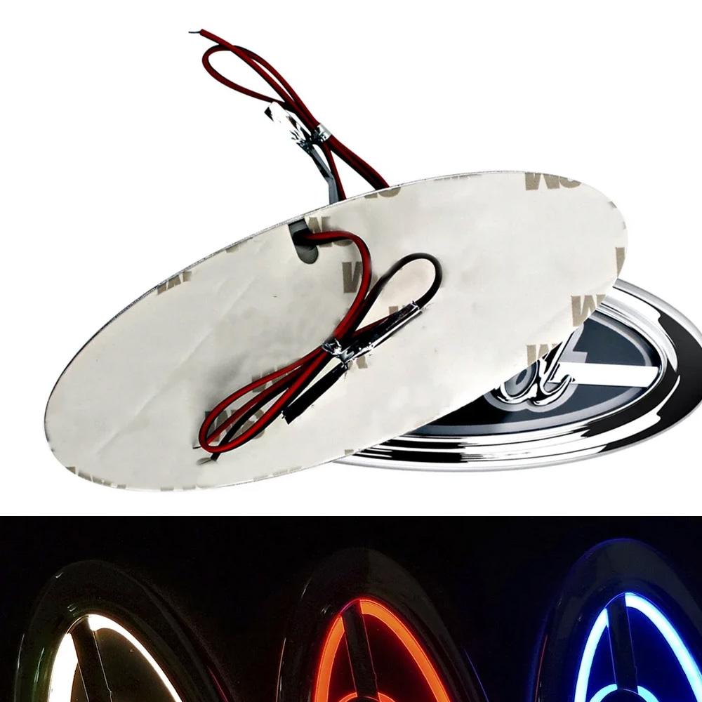 Красный светодиодный значок на багажник 5D подсветка логотипа для Ford Focus Mondeo Kuga Fusion 5D подсветка логотипа Ford подсветка решетки радиатора Ford атмосферная лампа 14,5 см