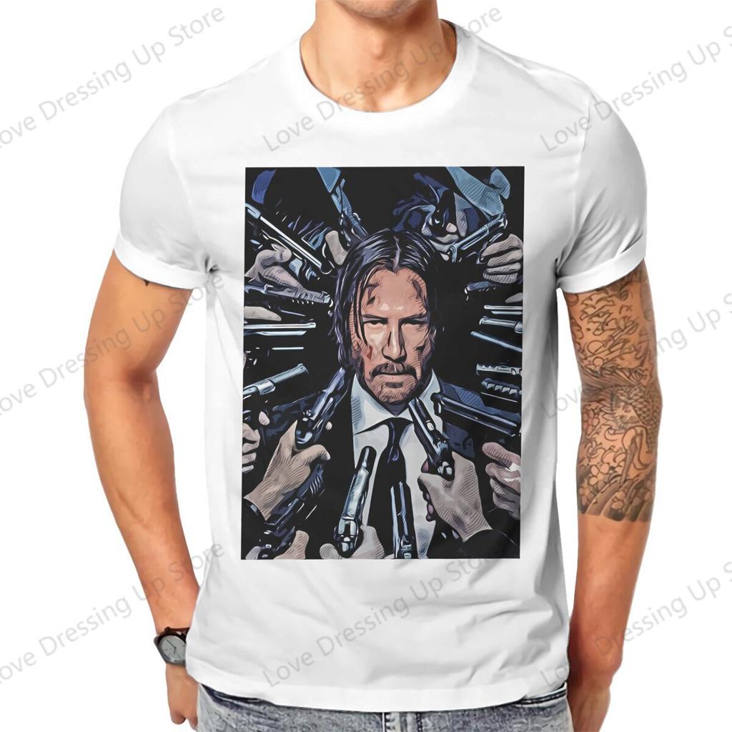 John Wick Movie Classic Art T Shirt Vintage Gothic Unisexs Tshirt Cotton Unisex Clothing