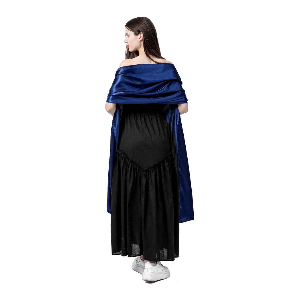 240*65cm Extra-long Women's Silky Satin Shawls and Wraps, Lightweight Head Scarves, Evening Pashmina Vintage Sheer Stole