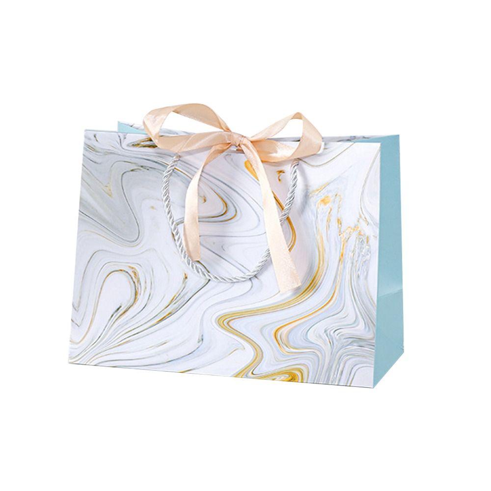 Мраморная печать Мраморный узор Бумажный пакет Многоразмерная сумка для покупок Креативная упаковка Сумка для покупок