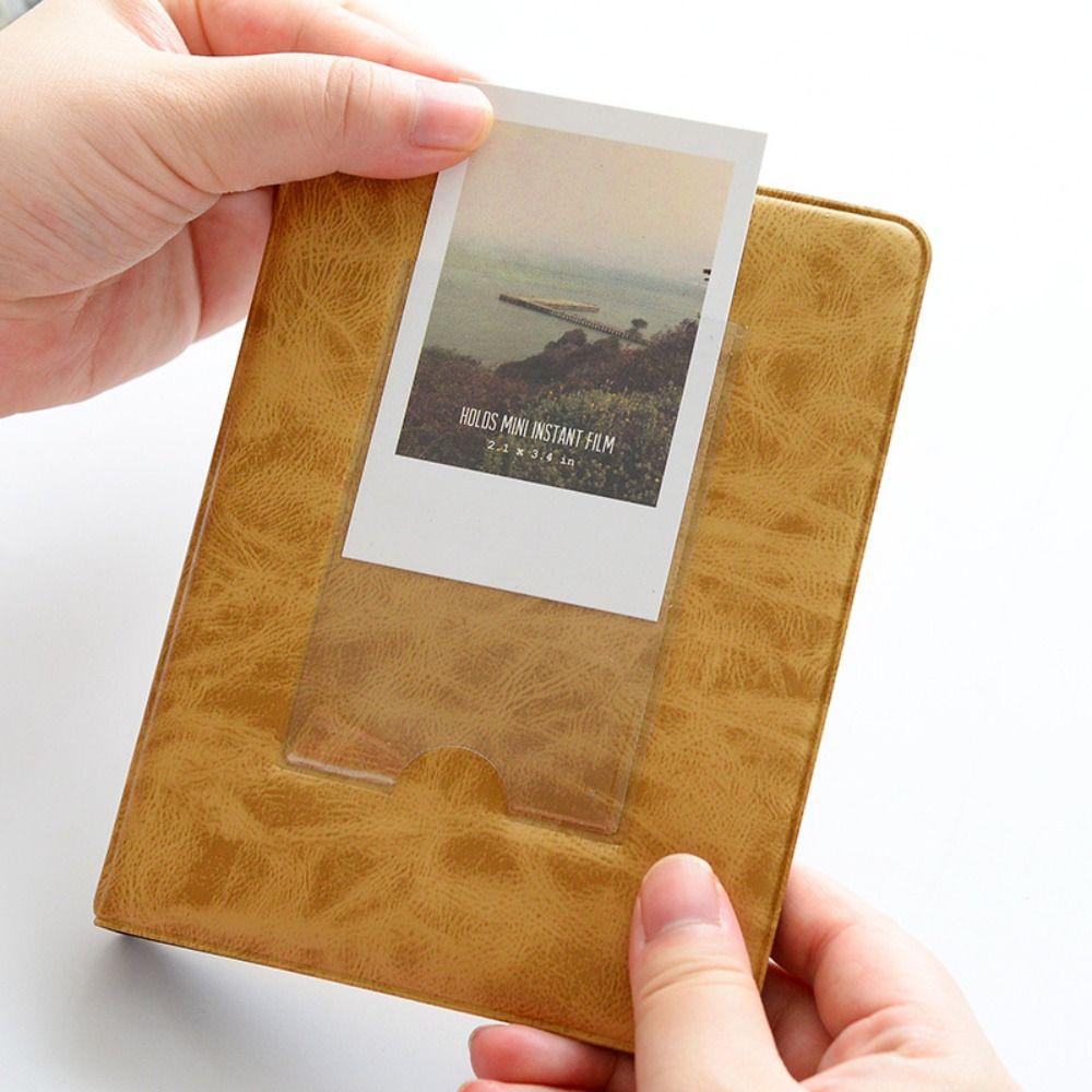 New Retro 3 Inches Photo Album Picture Case Storage Mini Instant Album 64 Pockets