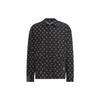 Neo Shirt Collar Print Hidden Stripe Single-Breasted Jacket Autumn Men Jacket Black HM2037
