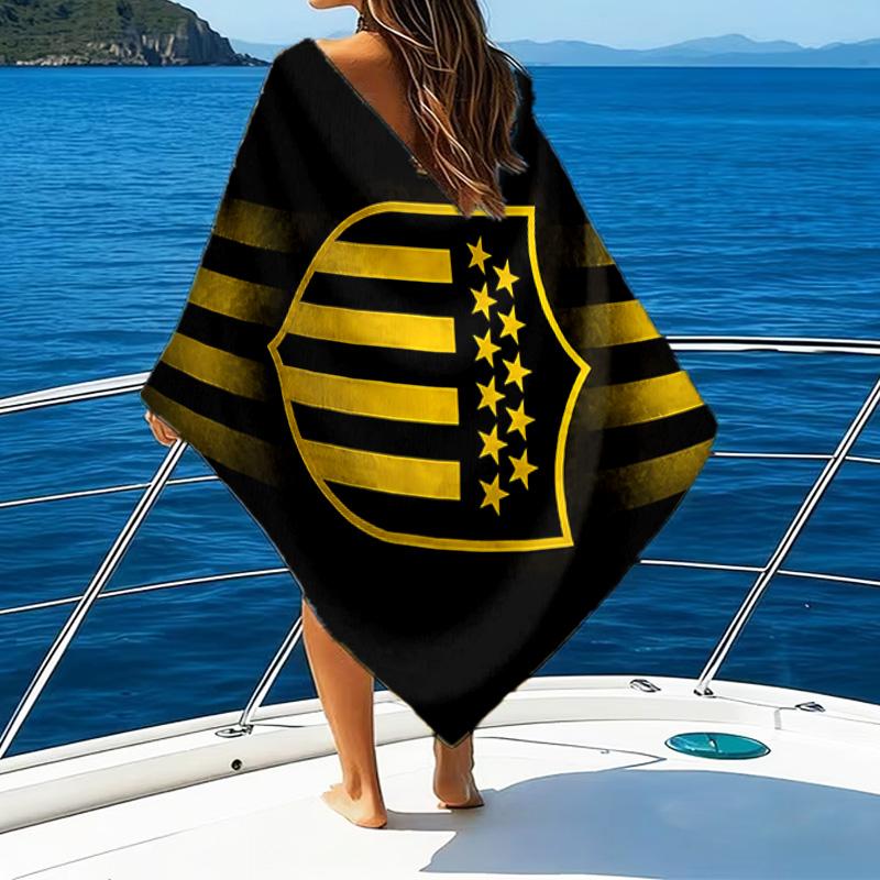 1pc Penarol Beach Towel, Beach and Seaside Swimming Pool Equipment, Fashion Pattern, Rectangular, Travel Essentials