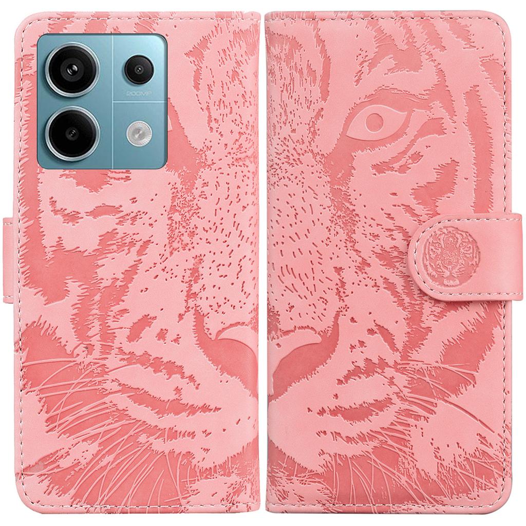 For Xiaomi Redmi Note 13 Pro 5G/Poco X6 5G Tiger Pattern Case PU Leather Stand Wallet Phone Cover