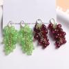 1 шт. Серьги-гроздья в виде винограда, женские серьги-крючки, серьги-фрукты, висячие серьги с искусственным кристаллом, висячие серьги для вечеринок и клуба