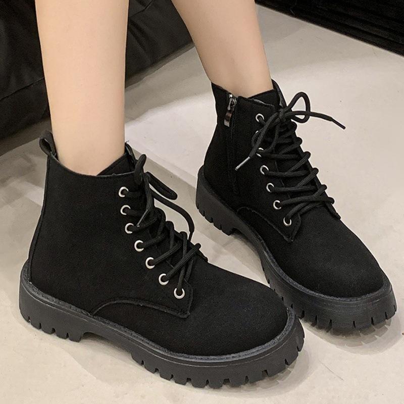 European Station Martin Boots Women's Autumn and Winter 2025 New Large Size Soft Leather Soft Sole Retro Women's Short Boots Frosted Tooling Boots