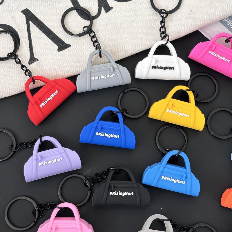 New Soft Pilates Keychain Yoga Core Bed Keychain Silicone Gym Key Chain Motivational Girl Gym Accessories Fitness Gifts