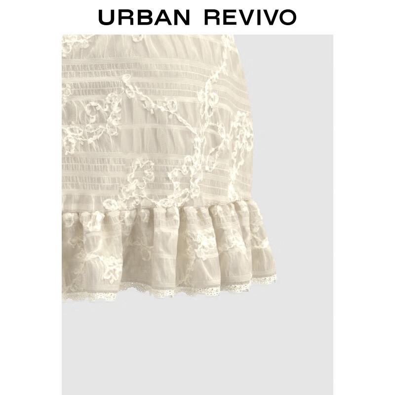 Женское текстурированное платье-ками на вышивке UR