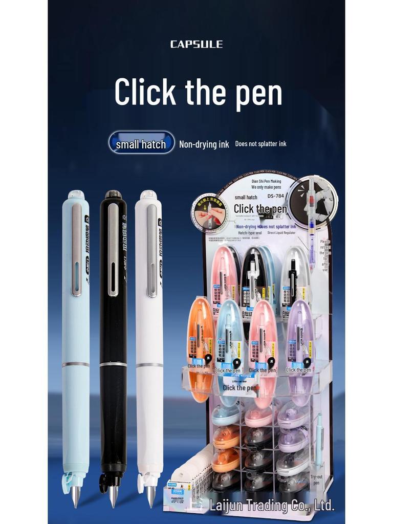 Dotstone Time Capsule Fountain Pen for Students - DS-784, Replaceable Ink Cartridge, Beginner Calligraphy, Small Door Press.