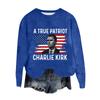 Women's Fashion Round Neck Pullover Top Long Sleeve Tee Printed Sweatshirt