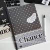 Корейский стиль, сшитый внакидку, блокнот формата B5 - Дизайн в горошек, с бантом и четырехлистником для студентов