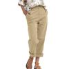 Women's Solid Color Loose Casual Pants With Pockets, Straight Leg Pants Suit Pants